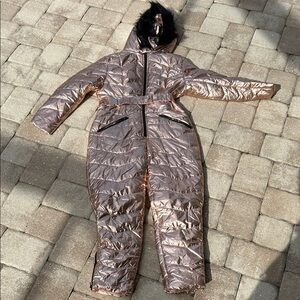 Metallic Snowsuit with Hood
